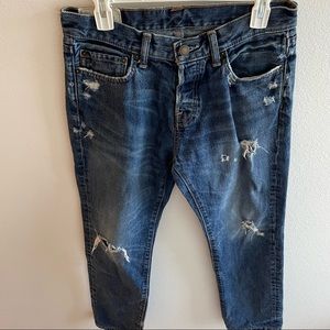 Abercrombie & Fitch Men's Button Fly Straight Leg Jeans Size 30x30 distressed